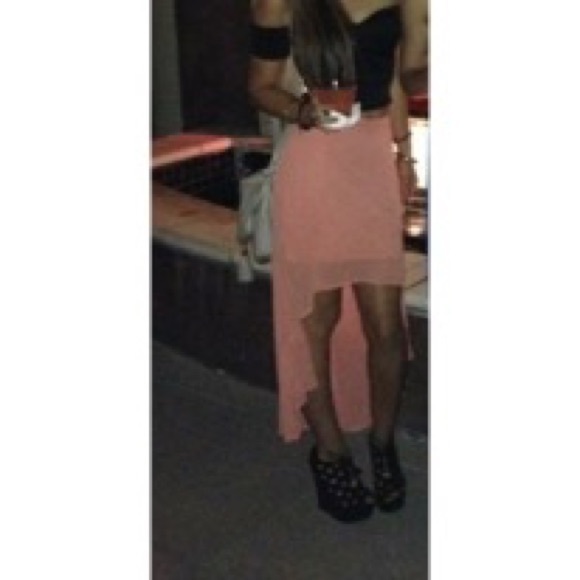Apricot High Low Skirt - Picture 2 of 6